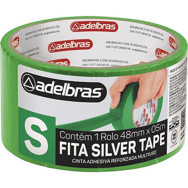 Fita de alta resistencia silver tape verde 48mmx5m. - adelbras (unidade)
