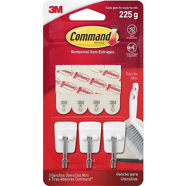 Gancho plastico command utensil hook c/3 - 3m (blister)