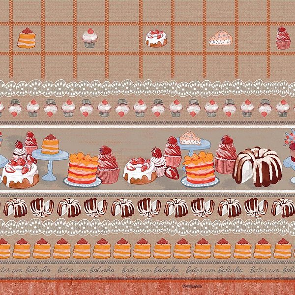 Toalha termica cupcake chocolate 1,40 x 30m - plastvinil (rolo)