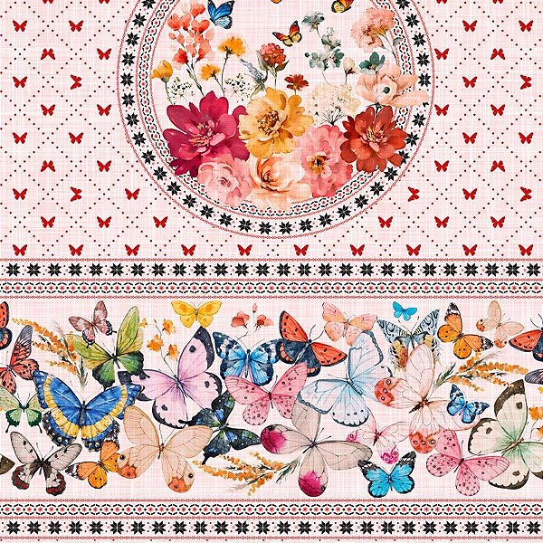 Toalha termica linda primavera 1,40 x 30m - plastvinil (rolo)
