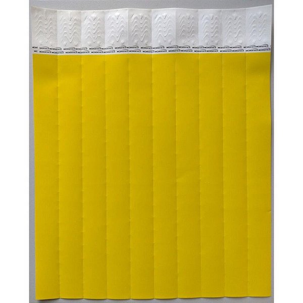 Pulseira identificacao med amarelo - tecnomidia (pct.c/100)