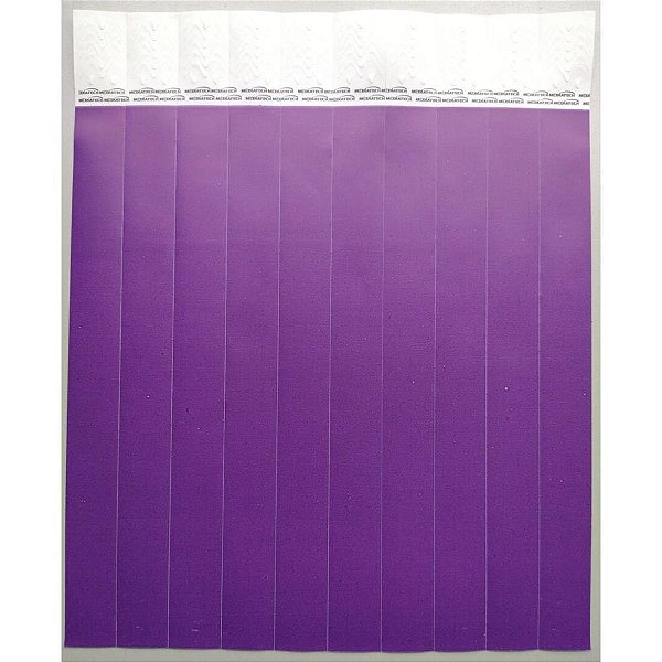 Pulseira identificacao med roxo - tecnomidia (pct.c/100)