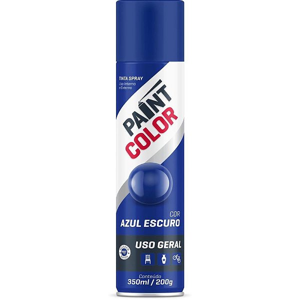Tinta spray paintcolor 350ml azul escuro - baston (unidade)