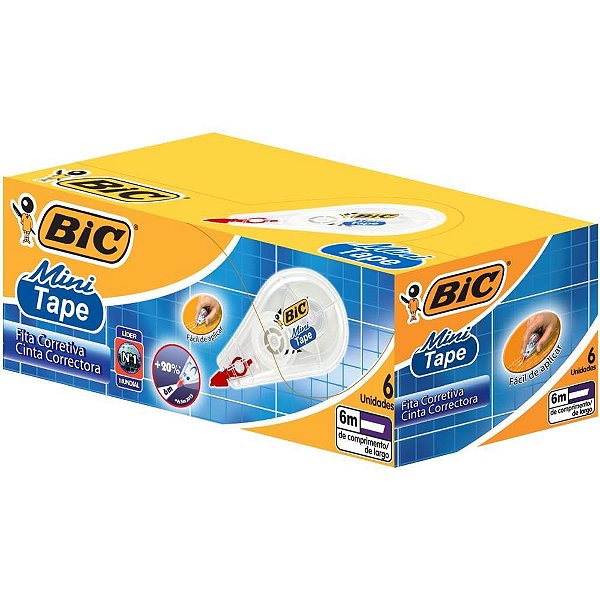 Corretivo em fita bic mini tape 6m - bic (cx.c/06)