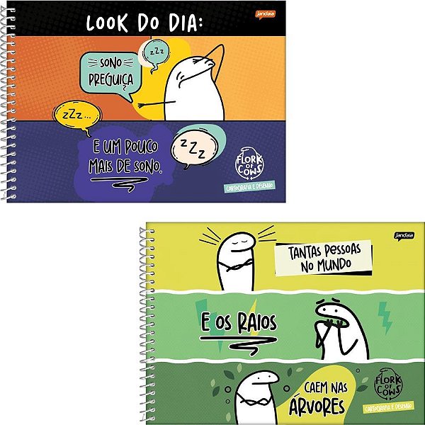 Caderno desenho univ capa dura flork 80fls. - jandaia (pct.c/04)