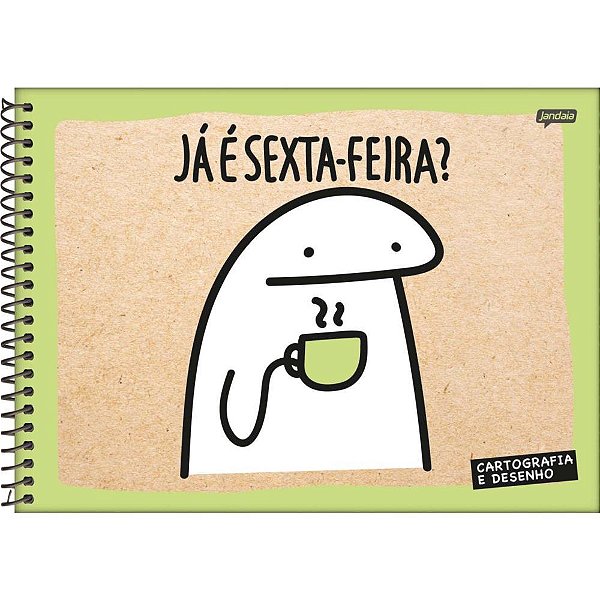 Caderno desenho univ capa dura flork 80fls. - jandaia (pct.c/04)