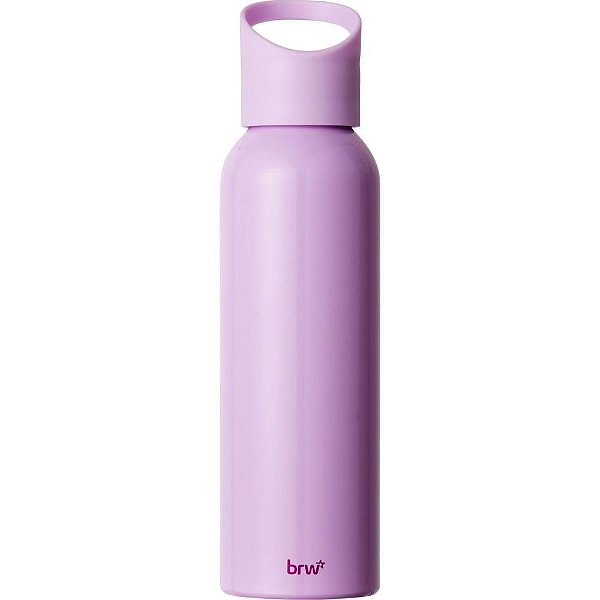 Garrafa de aluminio c/tampa plastica 600ml lilas - brw (unidade)