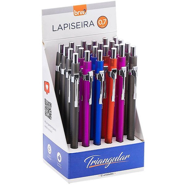 Lapiseira 0.7mm triangular 4est. c/borracha (s - brw (dp.c/24)