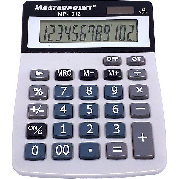 Calculadora de mesa 12 dig.mp 1012  br pilha/solar - masterprint (unidade)