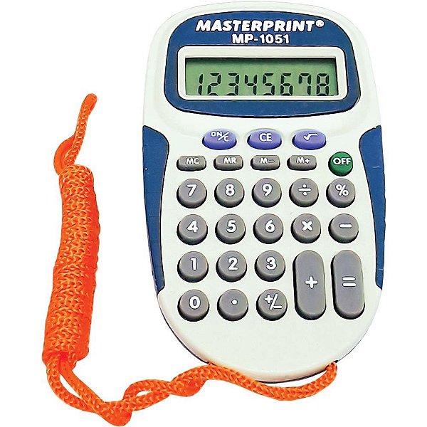 Calculadora de bolso 8  dig.mp 1051 cinza pilha - masterprint (unidade)