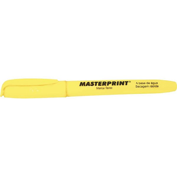 Caneta marca texto mp 612 amarela - masterprint (cx.c/12)