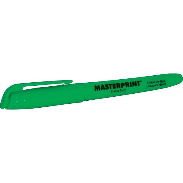 Caneta marca texto mp 612 verde - masterprint (cx.c/12)
