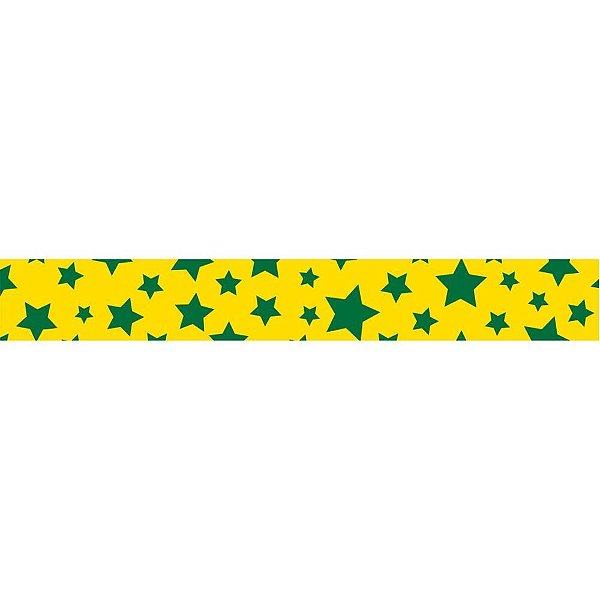 Copa do mundo fita de cetim 15mm 10m estrela - fitas progresso (unidade)