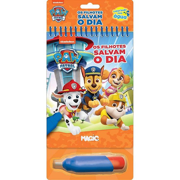 Livro aquabook patrulha canina 24x14cm 10pags - magic kids (unidade)