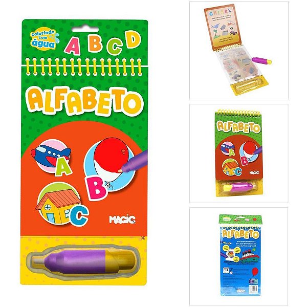 Livro aquabook alfabeto 24x14cm 10pags. - magic kids (unidade)