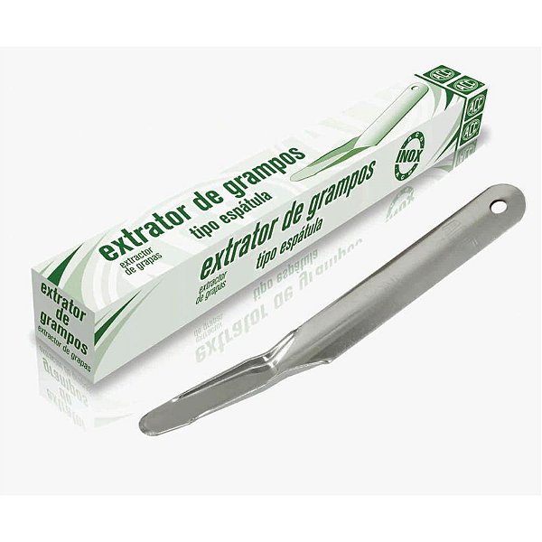 Extrator de grampos espatula aco inox - acc (pct.c/10)