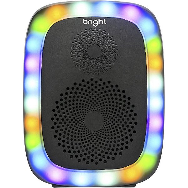 Caixa acustica color bom 120w bluetooth/led - bright (unidade)