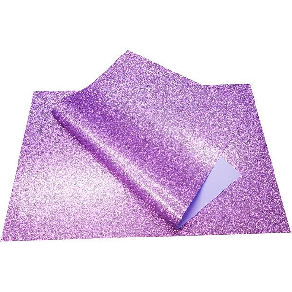 Placa em eva 60x40cm gliter lilas - v.m.p. (pct.c/05)