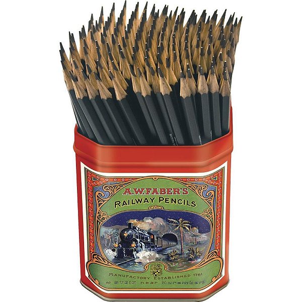 Lapis preto sextavado ecolapis 1205 max n.2 pto lata - faber-castell (dp.c/160)