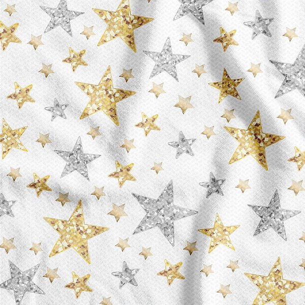 Tnt estampado 1,40m 40g estrela brilho - supper (rl-25mts)