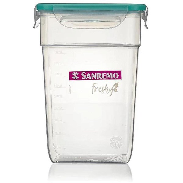 Pote plastico com travas freshy 1,4l. vd - sanremo (unidade)