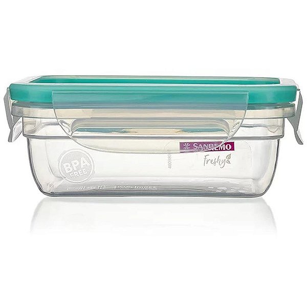 Pote plastico com travas freshy 330ml. vd - sanremo (unidade)