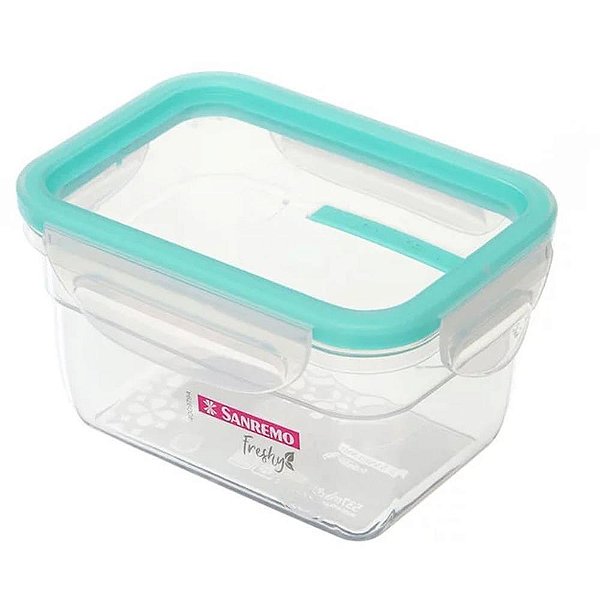 Pote plastico com travas freshy 537ml. vd - sanremo (unidade)