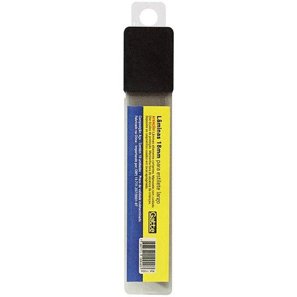 Lamina para estiletes larga 18mm c/10un - make+ (cx.c/10)