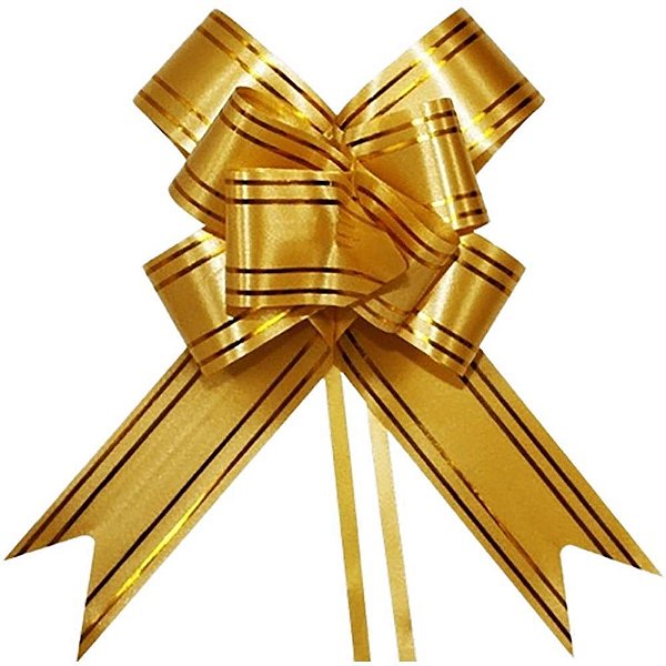Laco pronto decorado 11mmx20,5cm amarelo fio dourad - make+ (pct.c/200)