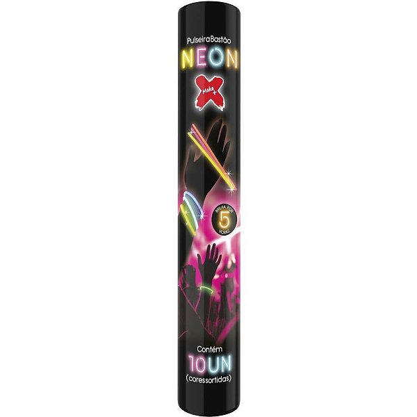 Pulseira bastao neon colorida - make+ (tb.c/10)