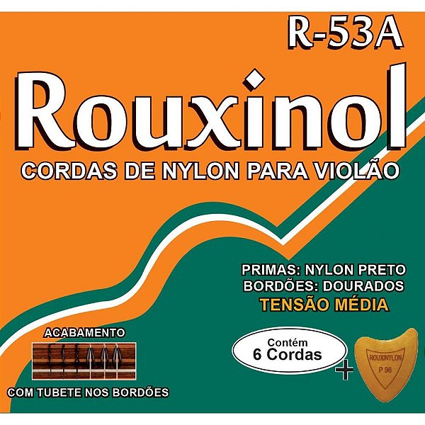 Encordoamento p/violao ny.pt/dr media tensao - rouxinol (unidade)