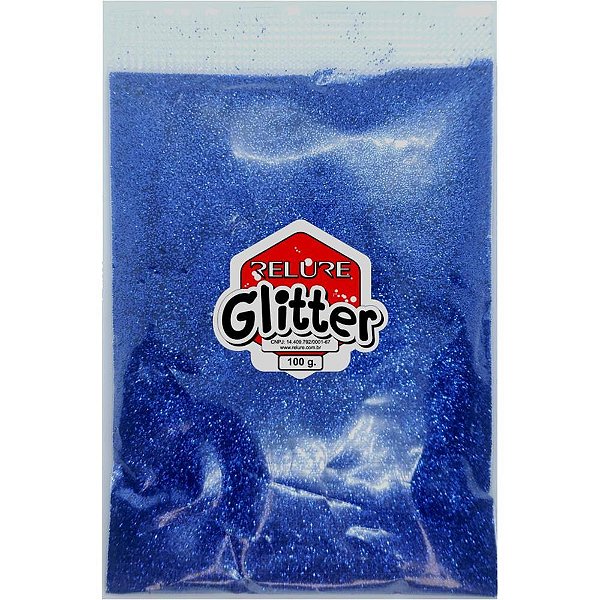 Glitter pvc azul royal 100g. - honey (unidade)