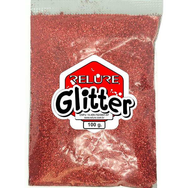 Glitter pvc vermelho 100g. - honey (unidade)