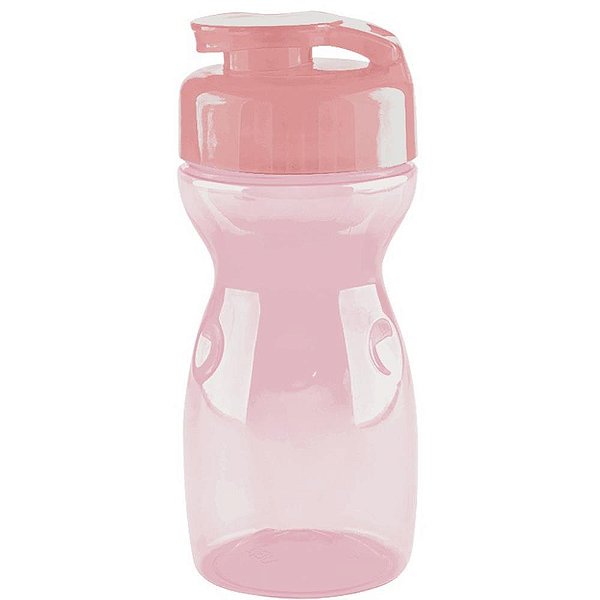 Garrafa plastica veneza rosa 350ml - tiba (pct.c/06)