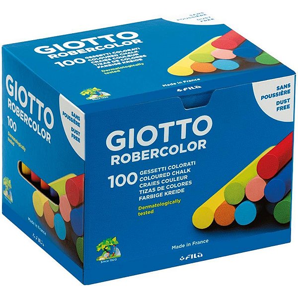 Giz escolar plastificado giotto colorido c/100 - canson (unidade)