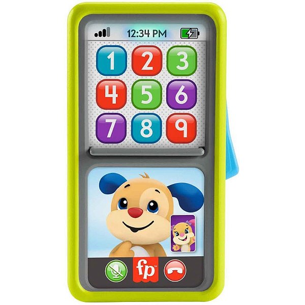 Fisher-price aprender brincar smartphone 2 em 1 deluxe verde - mattel (unidade)