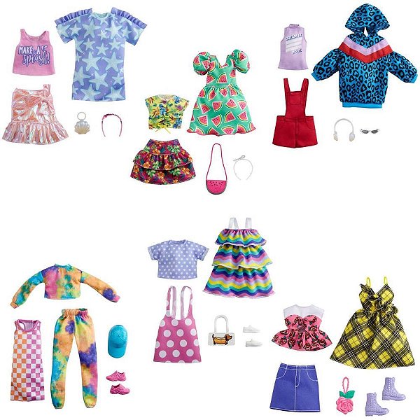 Barbie fashion barbie roupinhas 2-pack (s) - mattel (unidade)