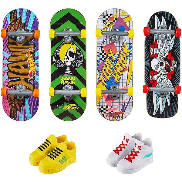 Hot wheels skate skate + tênis 4-pack (s) - mattel (unidade)