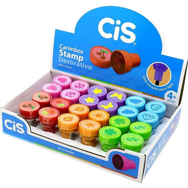 Carimbo pedagogico cis stamp decorativo - sertic (cx.c/24)