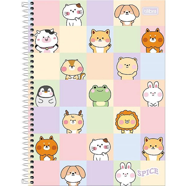 Caderno 12x1 capa dura spice feminino 192 folhas - tilibra (pct.c/04)