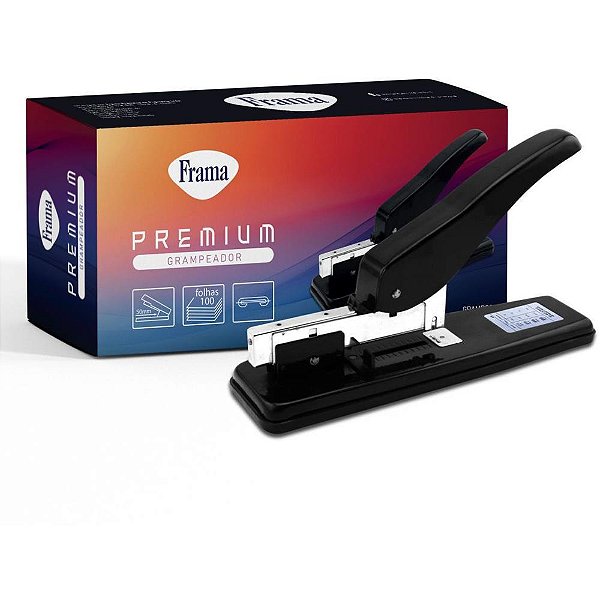 Grampeador metal p/100fls 23/13 preto 29,2cm - frama (unidade)