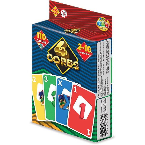 Jogo de cartas 4 cores c/110 cartas - ggb plast (unidade)