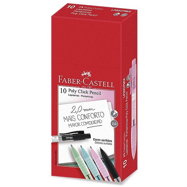Lapiseira 2.0mm click pencil mix (s) - faber-castell (cx.c/10)