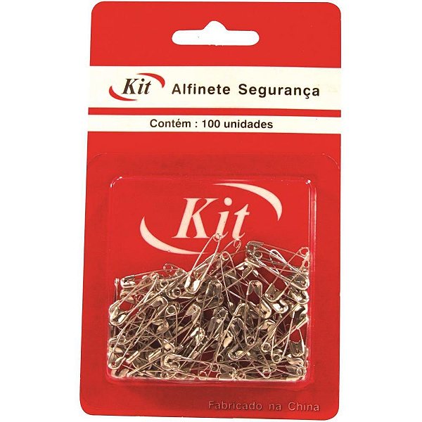 Alfinete seguranca n.00 aco niquelado - kit (ct.c/100)