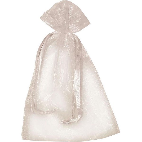Saco de organza branco 10x15cm - kit (pct.c/10)