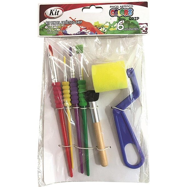 Pincel artesanal kit pincel artistico grip c/6p - kit (kit)
