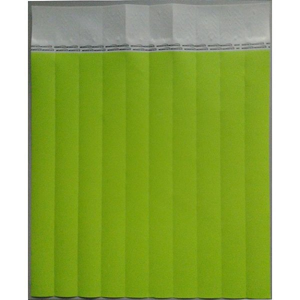 Pulseira identificacao med verde limão - tecnomidia (pct.c/100)