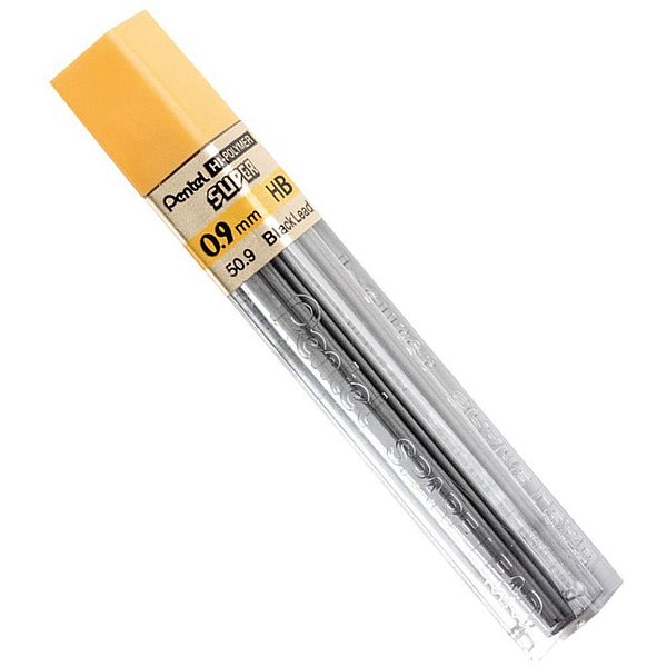 Grafite 0.9mm hb hi polymer super 12tbx12min - pentel (cx.c/12)