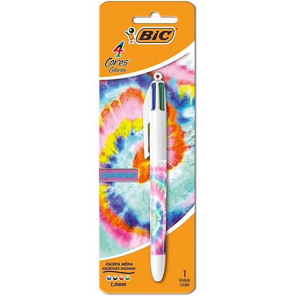 Caneta esferografica bic 4  cores fun - bic (blister)