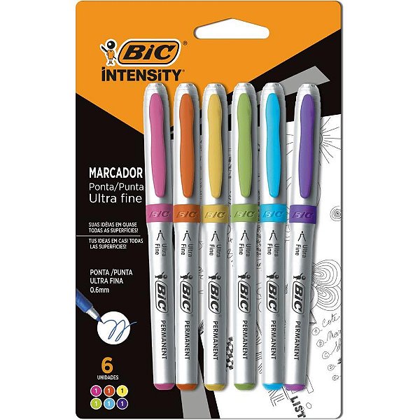 Pincel marcador permanente marking fine 0.6mm fashion - bic (bl.c/06)